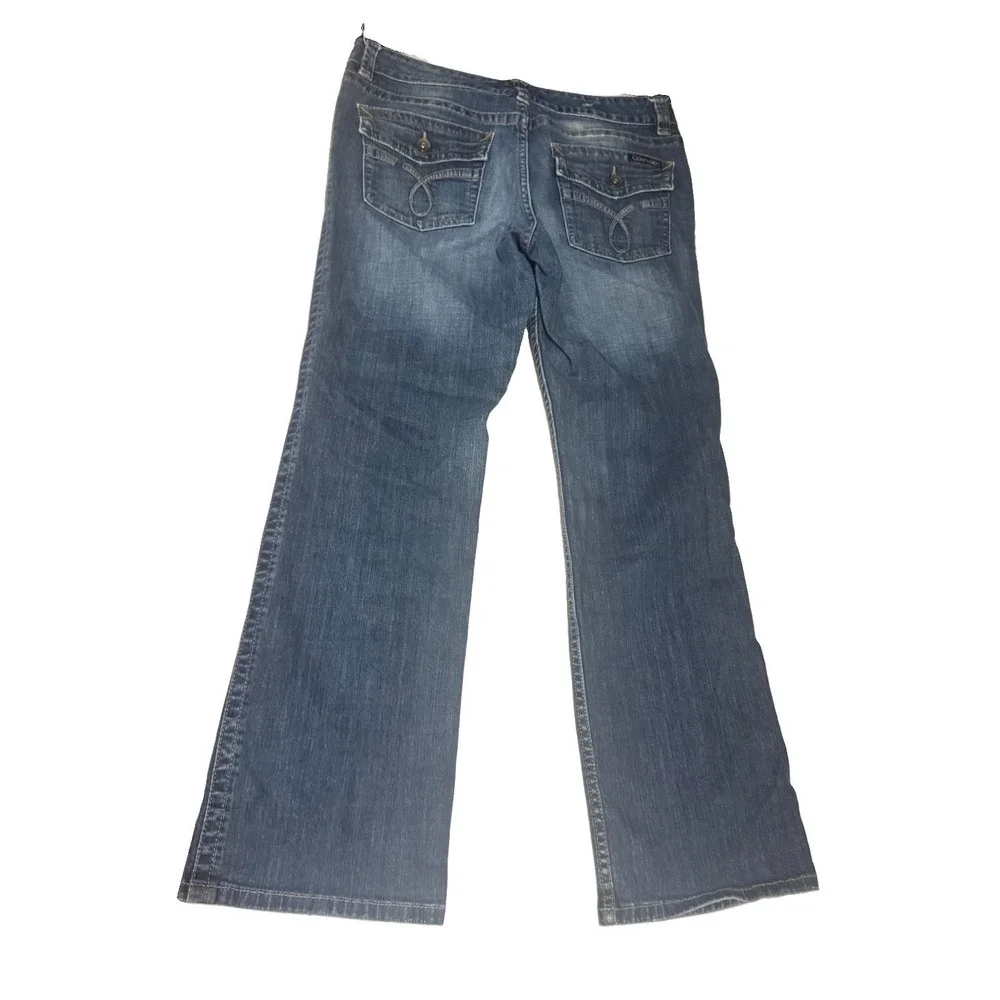 Calvin Klein Jeans Women's Bootcut Jeans 14 Blue Medium Wash Denim Pockets